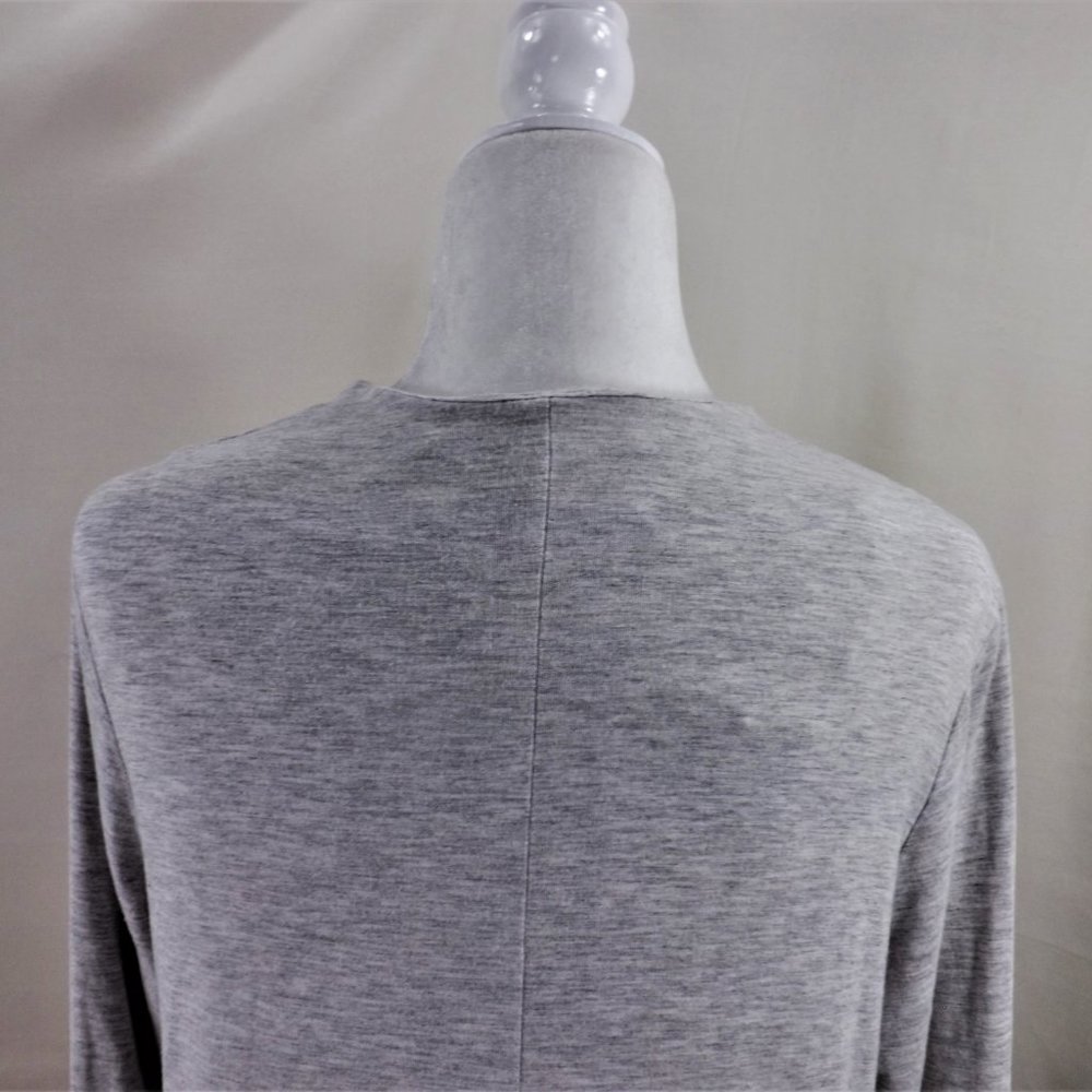 cupcakes & cashmere Grey Haze Viscose Wrap w Tux Tails Cape Wrap Jacket Coat M - Picture 14 of 16